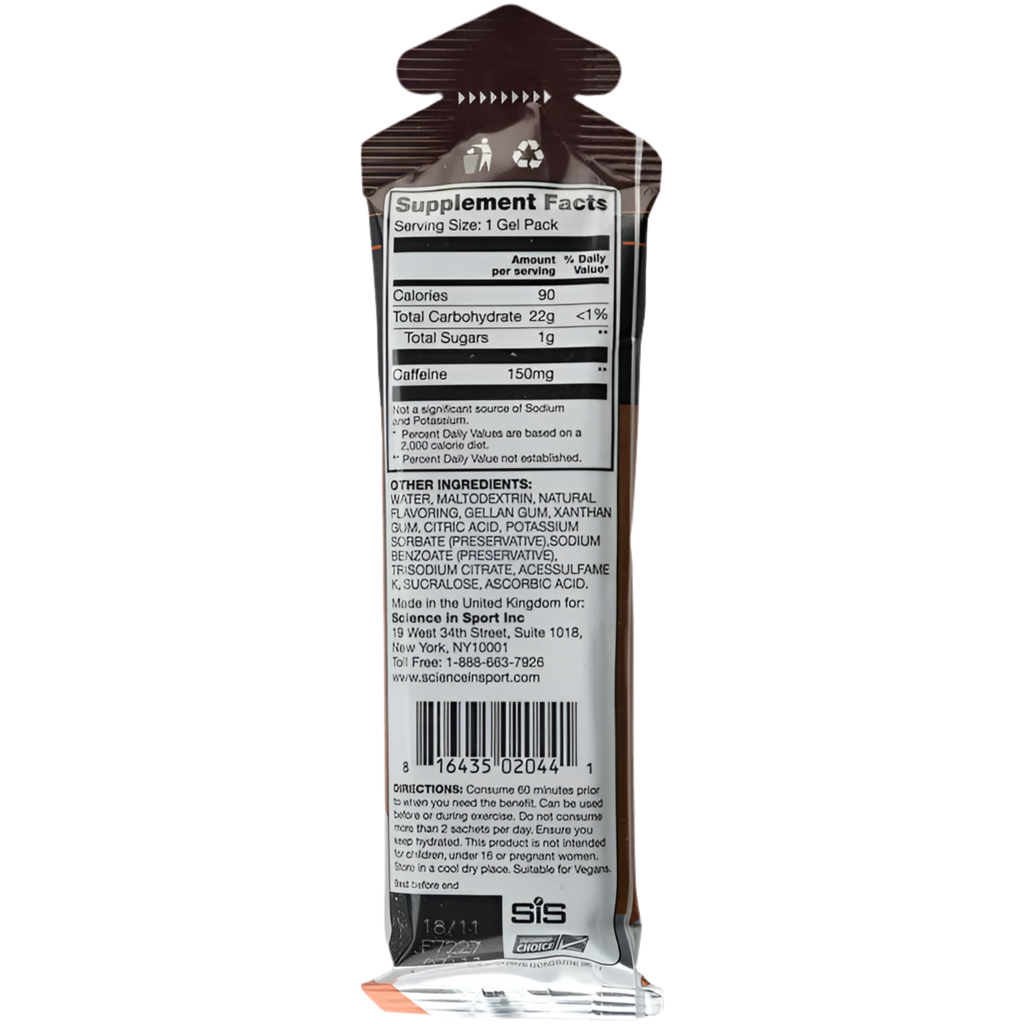 SiS Go Energy Caffeine Gels - Double Espresso (Box of 30)